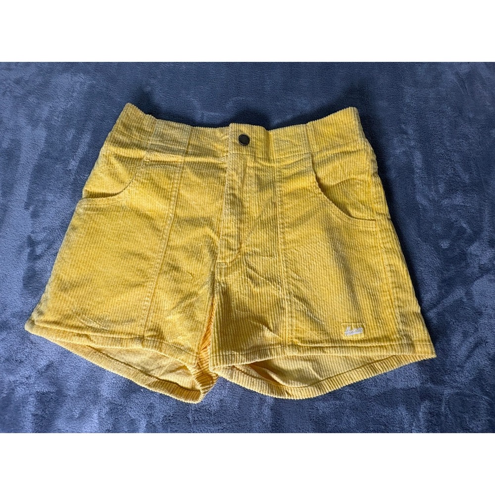 Hammies 28 Yellow Cotton Corduroy Surf Shorts Skate Retro Beach 70s Style